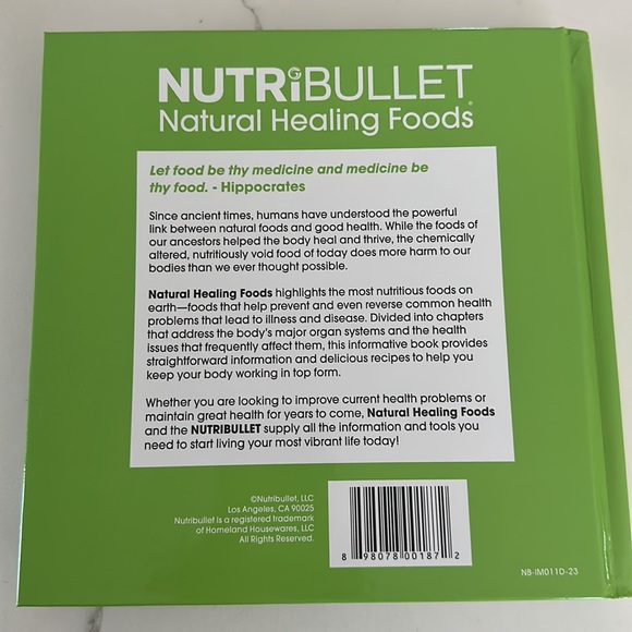 3/$20 Nutribullet Natural Healing Foods - Picture 2 of 8